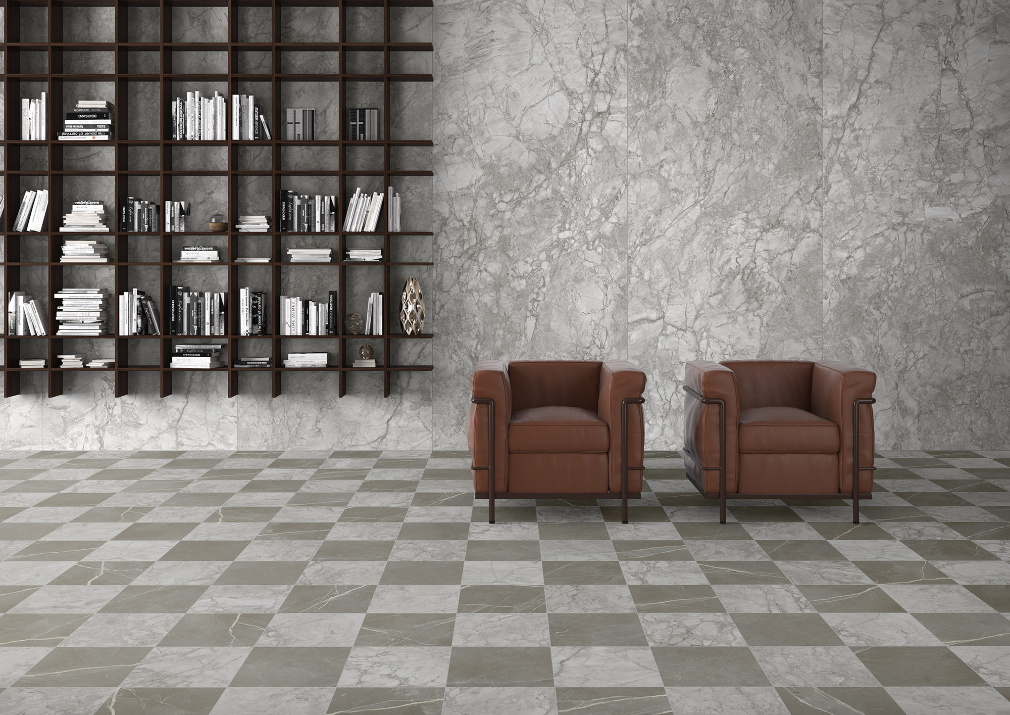 Versailles Checkerboard Marble installation